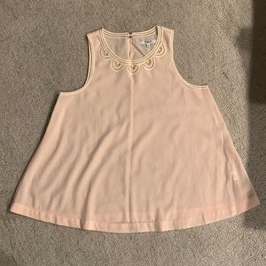 Madewell Pale Pink Scallop Swing Tank Top (4)